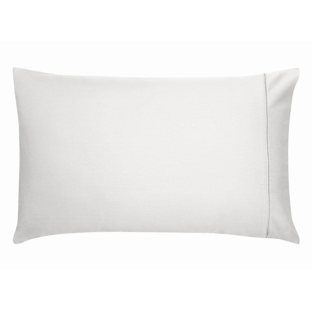 Plain Housewife Pillowcase By Bedeck of Belfast in Silver Grey